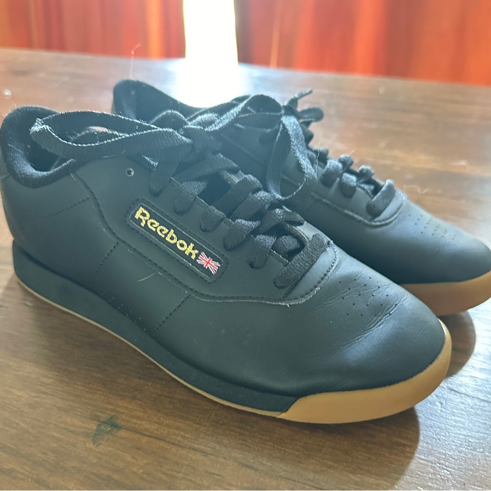 Reebok Womens Classic Princess BS8457 Black Casual Shoes Sneakers Size 8
